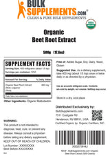 BulkSupplements.com Organic Beet Root Extract Powder - Superfood Supplement, Beets Supplements, Beets Powder - Vegan & Gluten Free, 400mg per Serving, 500g (1.1 lbs) (Pack of 1)