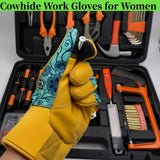 MSUPSAV Puncture Resistant Gardening Gloves,Work Glove,Blue,Medium