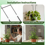 25.6" Metal Plant Trellis, 4 Pack Climbing Plant Support with Clips