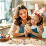 Hushee 96 Pcs Unfinished Wood Coasters 4 Inch Blank Wooden Coasters for Crafts with Non Slip Foam Pad Stickers Wooden Craft Tabletop Protection for Christmas DIY Painting Engraving Home Decoration