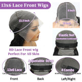 30 Inch 13x6 Body Wave Lace Front Wigs Human Hair 200 Density HD Lace Front Wigs Human Hair Pre Plucked Brazilian Virgin Wigs Human Hair for Women Glueless Lace Frontal Wig Natural Black Body Wave Wig