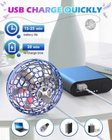 Cosmic Fly Ball 2025 Flying Orb Ball with Lights,UFO Hand Operated Mini Drone for Kid,Galactic Fidget Spinner Boomerang Hover Balls,Christmas Birthday Gifts Toy for 6 7 8 9 10+ Year Old Boy Girl Teens