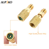 Aupoko R410A Straight Swivel Adapter, R410A Mini Split Adapter with 5/16’’ SAE Female x 1/4’’ SAE Male Quick Couplers Thread, Fits for HVAC Air Conditioner Mini Split System - 2 PC
