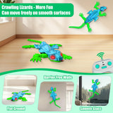 Wall Climbing Lizard, Robot Lizards Rechargeable Remote Control Car Toy RC Cars Toys for Kids RC Crawler for Boys & Girls Ages 6 & Up Halloween Christmas Birthday Gifts (Blue)