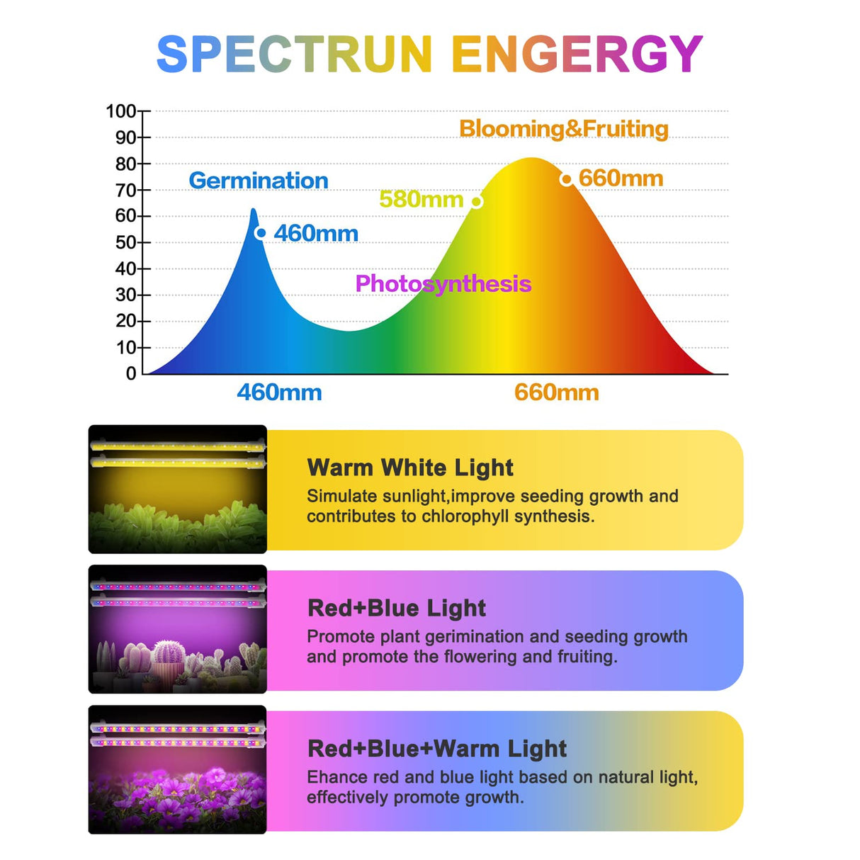 Mosthink Grow Lights for Indoor Plants Full Spectrum, Grow Light Strips with Auto Timer 3/6/12 H, Plant Lights with Red Blue White LEDs, 3 Lighting Modes,5 Dimmable Levels, 2 Packs,Updated Controller