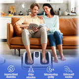 CCHYF Foot Massager with Heat,Shiatsu Foot Massager for Plantar Fasciitis,Pain Relief and Heat Therapy-Massage Leg/Calf/Ankle with Deep Kneading,Gift for Family and Friends(White)