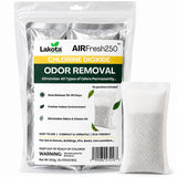 AirFresh250 - Slow Release Chlorine Dioxide Air Purifing Pouch - 4 Pouches. Eliminates all Odors, Professional Strength Odor Remover for Car, RV, Garbage, Refrigerator, Shoes, Closets, Gymbags.