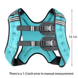 Prodigen Weighted Vest for Women and Men 16 Lbs with Reflective Stripe and Double Adjustable Buckle Straps Weight Vests for Strength Training, Jogging, Cardio, Weight Loss, Muscle Building, Blue