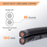 Wirefy 12/2 Low Voltage Landscape Wire 50 ft | Low Voltage Landscape Lighting Wire | Pure Copper | Outdoor Direct Burial | 12-Gauge 2-Conductor 50 Feet