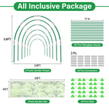 Sunwinx Garden Mesh Netting Kit for Raised Beds, 10x33FT Ultra Fine Mesh Netting&6 Sets 8FT Fiberglass Garden Hoops, Insect Netting Row Cover, Pest Barrier Protection for Vegetable Fruits Flowers