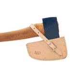 Weaver Arborist Axe Guard, One-Piece Top Grain Steer Hide Leather Hatchet Sheath with Adjustable Buckle Strap, Fits Edges up to 5-3/8 in, Tan