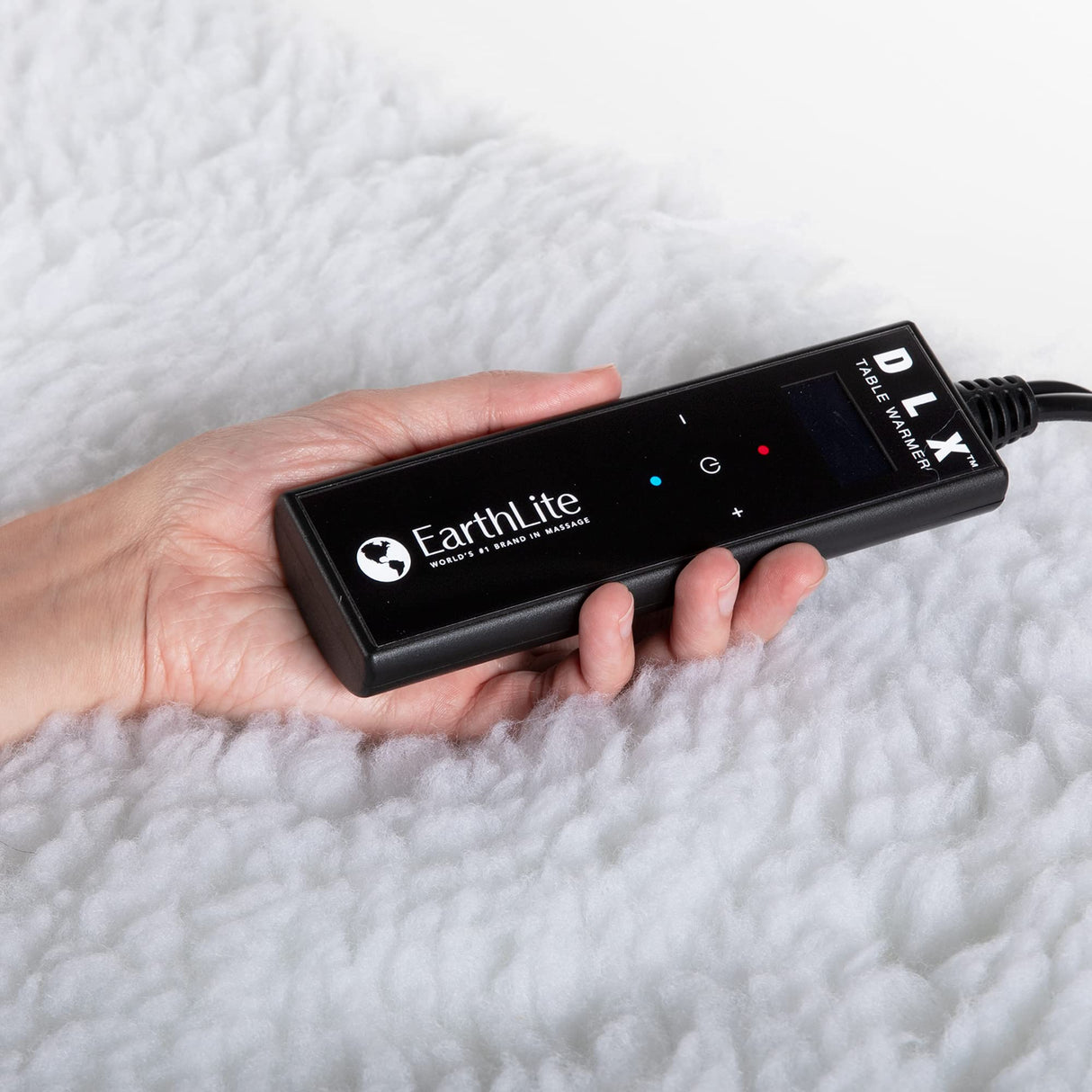 EARTHLITE DLX Fleece Massage Table Warmer & Fleece Pad – Washable, Digital, Up to 135F, Auto Shut-Off (1” Fleece)