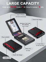 Wallet for Men RFID Blocking Wallet for 10-12 Cards Slim Minimalist Wallet