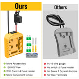 2 Packs Power Wheel Adapter Compatible with Dewalt 20V Battery, Converter Kit with Switch & Fuse & Wire Terminals & 12 AWG Wire for DIY RC Car Toys Robotics