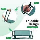 Gzdisbek Garden Kneeler and Seat, Portable Foldable Gardening Kneeling Bench Stool with Tool Pouch and EVA Foam Kneeling Pad, Gardening Gifts for Women, Men, Gardeners, Seniors