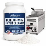 8LB Boil-Out Whiz Deep Fryer Cleaner - Degreaser Powder for Commercial Kitchen Cleaning Oil Saver - Deep Fryer Pot & Coil Safe - Extend Oil Life, Save Time & Energy - by FryOilSaver Co