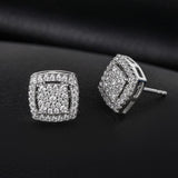 TRUMIUM Stud Earrings for Men Women Cubic Zirconia Hypoallergenic Studs