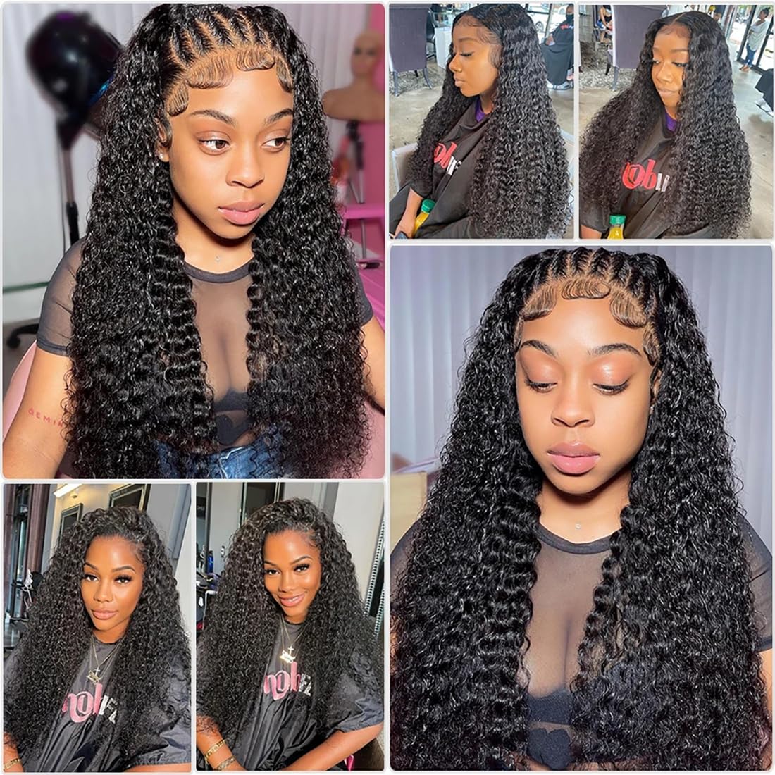 Chikamlty Deep Wave Bundles Human Hair 16 18 20 Inch Deep Curly Bundles 12A Grade 100% Unprocessed Brazilian Virgin Hair Wet and Wavy Bundles Double Weft Natural Black Color