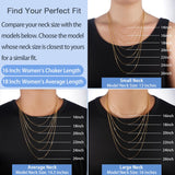 Jewlpire 18K Gold Plated Chain Necklace for Women, 1mm Cable Chain 18K Gold Plated Chain for Women Sturdy & Shiny Women's Chains Necklaces, Necklace Chains 16 Inch