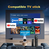 YGSKK Mini Projector with Wifi and Bluetooth, Built-in Apps,Movie Projector