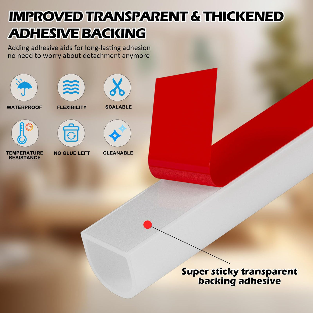 Bantie 40FT Weather Stripping Door Seal - Self Adhesive Weather Insulation Strip Weatherstripping Silicone D Shaped Seal Strip Door Frame Gap Filler/Window Soundproofing