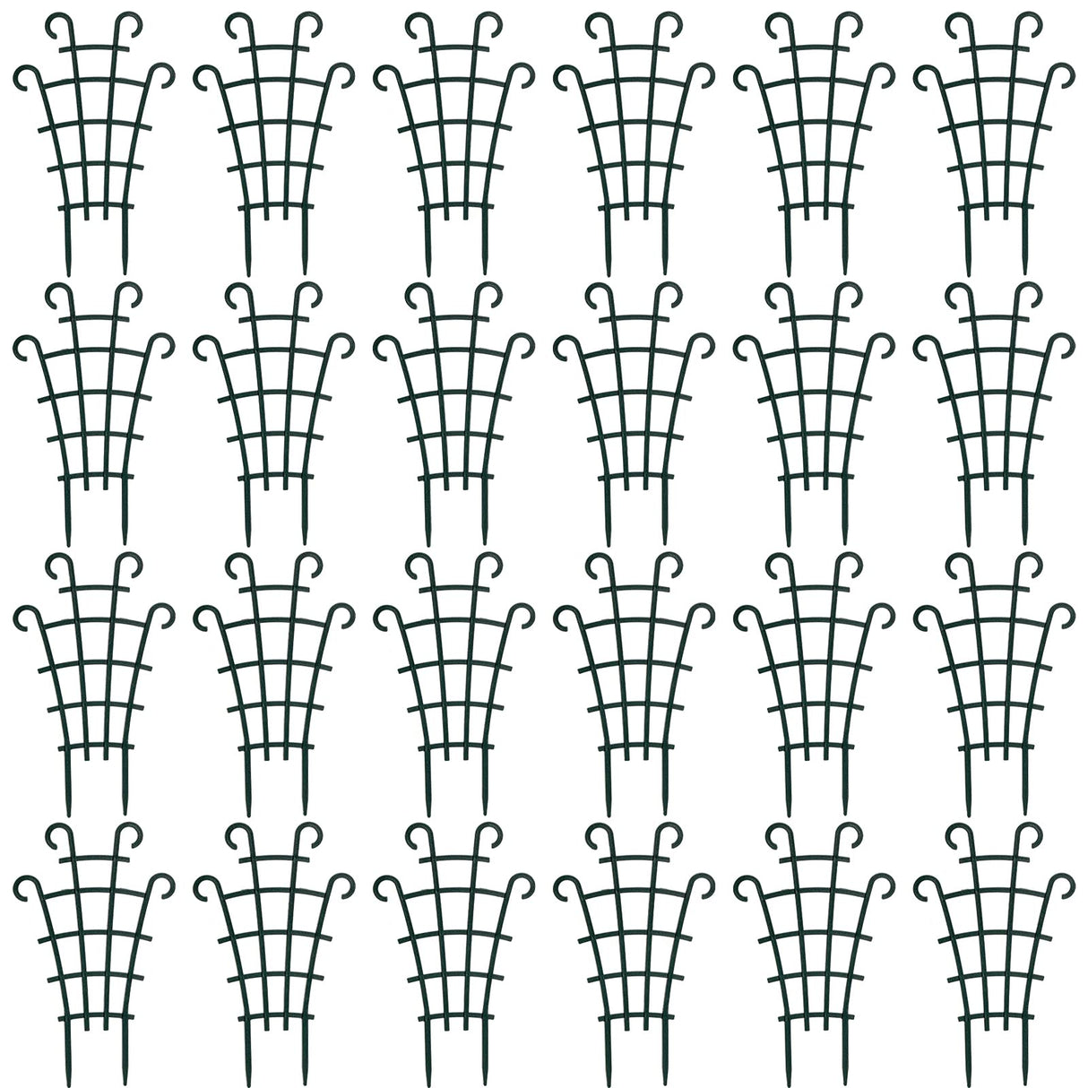 ZEAYEA 24 Pack Trellis for Potted Plants, Plastic Small Trellis for Pot, Mini Climbing Trellis Flower Pots Support for Potted Climbing Plants Vines