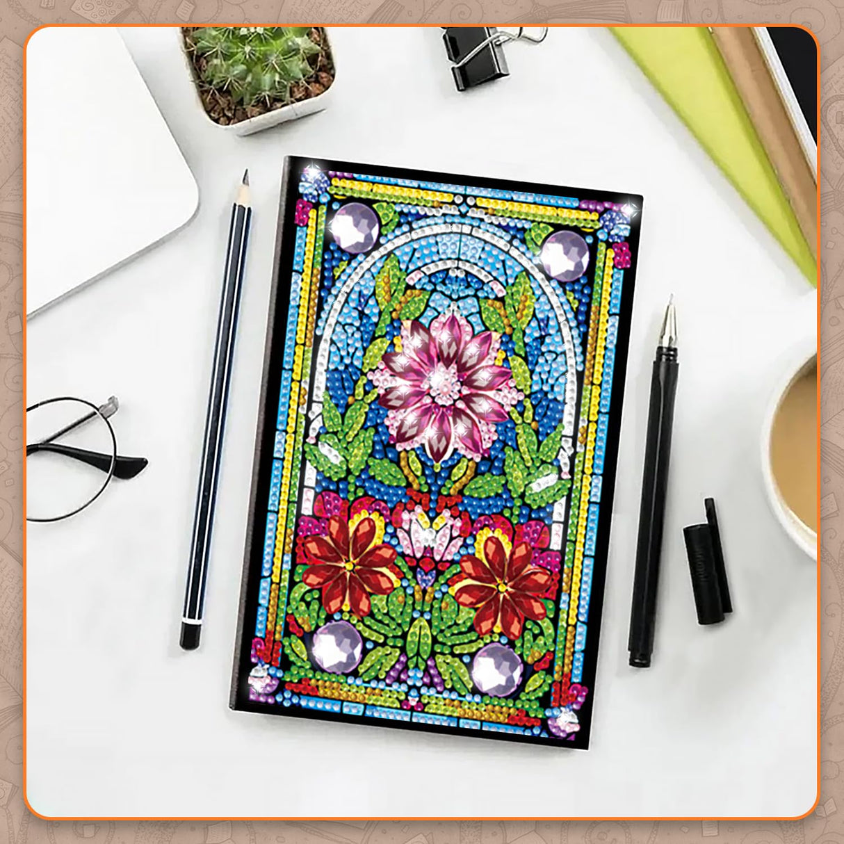 Josongslax Diamond Art Kits for Adults Teens, 4 Pack Diamond Painting Journals Notebooks, DIY 5D Gem Dots Art Crafts for Adults Clearance, Teenagers' Birthdays, Graduation, Christmas Gifts with Tools