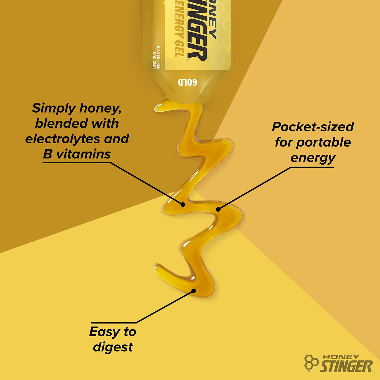 Honey Stinger Energy Gel Variety Pack 12 Packs Each of Gold and Organic Fruit Smoothie Gluten Free & Caffeine Free Sports Nutrition for Home & Gym, Pre and Mid Workout