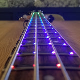 Fret Zealot LED Bass Guitar Learning Accessory - EASIEST and BEST Method to Learn To Play Bass Guitar for All Levels, Fits All FULL SIZE Bass Guitars, IOS & Android App included