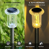Gorrzai Solar Lights Outdoor 10 Pack Solar Pathway Lights Outdoor LED Waterproof Stainless Steel Driveway Lighting for Outdise, Yard, Walkway, Sidewalk, Garden, Lawn (Warm White)