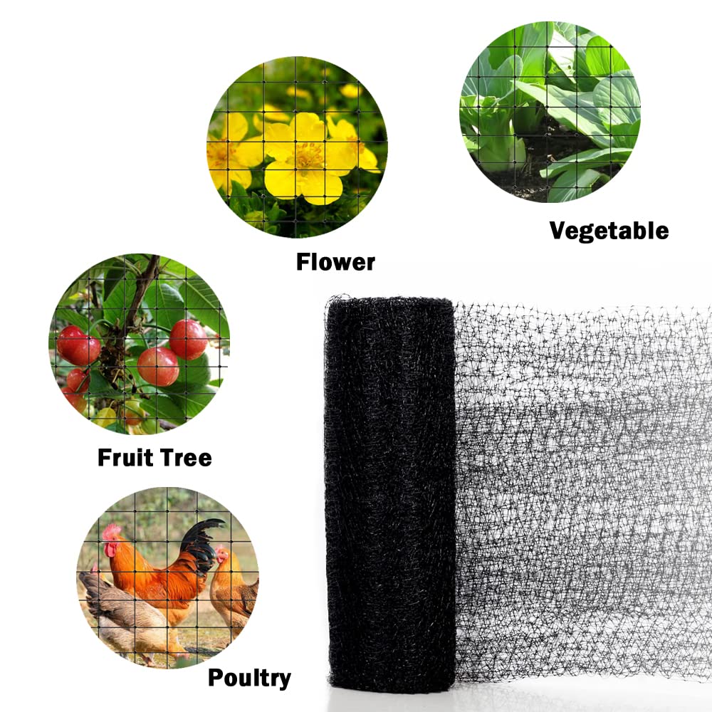 POYEE Bird Netting, 7.5x100FT Heavy Duty Garden Netting