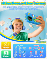 BESTOONE Kids Smartphone Toy for 3-8 Year Old Girls & Boys - No Internet/Calls, HD Camera, MP3 Player, Learning Games | Christmas Birthday Gift for Toddlers (Blue)