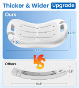 HOMLAND Shower Chair for Inside Shower, FSA/HSA Eligible, Adjustable Shower Stool with Strong Non-Slip Feet, 350 lbs Shower Seat for Inside Tub, Bench Bath Chair for Elderly and Disabled, White