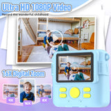 ESOXOFFORE Kids Camera Instant Print, Christmas Birthday Gifts for Kids Age 3-12, Selfie Digital Camera with 1080P Videos,Toddler Portable Travel Cameras Toy for 4 5 6 7 8 9 Year Old Boys Girls-Blue