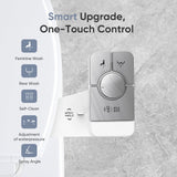 Vestomeli Upgrade Bidet Attachment for Toilet Seat, Adjustable Angle Dual Nozzle, Self-Cleaning, Non-Electric Bidet Attachment for Rear & Feminine Wash, Controllable Fresh Cold Water Pressure