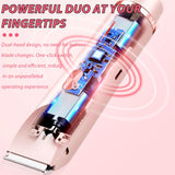 Dermave Bikini Shaver,Dual Head Shaver Women, 2 in 1 Wet & Dry Waterproof Electric Bikini Trimmer for Women(Pink)