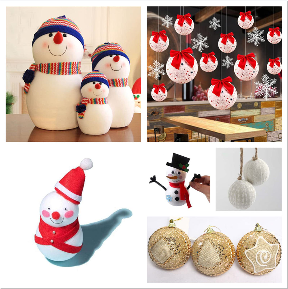 Crafjie 8 inch 2pcs Giant Foam Balls, Smooth Large White Foam Balls, Solid Craft Balls for Christmas DIY Ornaments and School Projects and Modeling Projects, for Arts and Crafts.