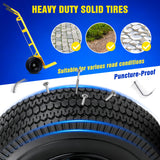 FEILOONG 4.10/3.50-4 Flat Free Tire, 10 Inch Solid Tires and Wheels Replacement with 5/8'' Bearings, 2.2" Offset Hub for Hand Truck, Dolly, Wheelbarrow, Includes Adapter Kit (2 PACK)