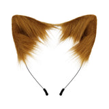 SMILETERNITY Handmade Fox Wolf Cat Ears Headwear Costume Accessories for Halloween Christmas Party (E02brown)