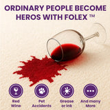FOLEX Instant Carpet Spot Remover 32 oz – Powerful Stain Remover for Carpets, Upholstery & Rugs – Eliminates Pet Stains, Grease, Red Wine, Food, Makeup & More – With Reusable Cleaning Cloth - 1 Pack