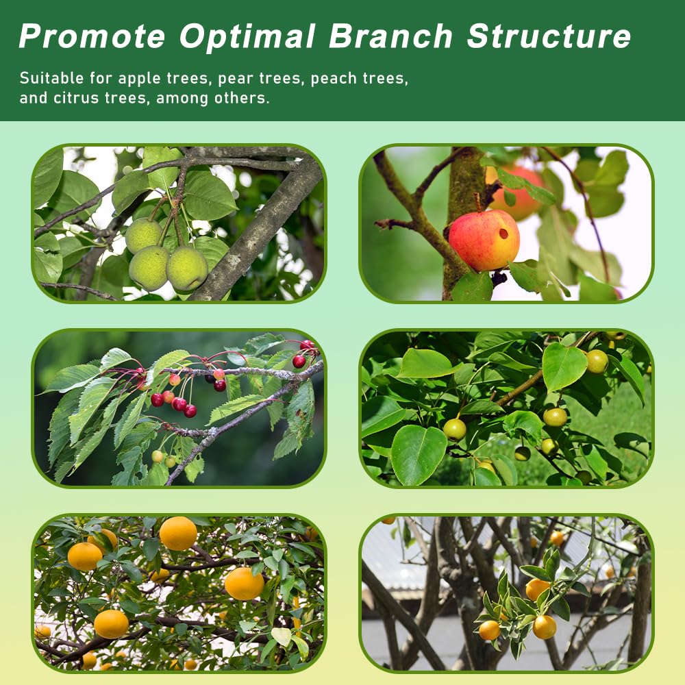 IXIGER 20 PCS Tree Limb Spreader Set – Fruit Tree Branch Puller, Heavy-Duty Limb Spreaders for Fruit Trees with Branch Support Function (7 Inch & 10 Inch)