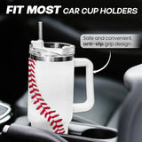 SANDJEST Baseball Tumbler with Handle 40oz, Insulated Stainless Steel Cup with Lid & Straw, Gifts for Men, Boys, Players, Coaches, Sports Lovers, Christmas, Birthday