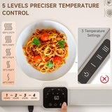 Food Warming Mat for Buffet, LNAKIO Electric Warming Tray,Silicone Heating Mat with 5 Temperature Levels& Auto Shut-Off Keep Food Warm at Party,Food Warmers for Parties, Gatherings,Everyday Use