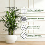 FAFTFTDY Trellis for Climbing Plants Indoor, 4 Pack 31'' Metal Plant Trellis Indoor for Potted Plants, Sturdy Plant Support Outdoor for Ivy Pothos Monstera Hoya Flower Vine, Fan Shape