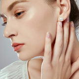 Large Pearl Earrings for Women - Hypoallergenic Striking Visual Presence