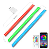 maylit Smart Under Cabinet Lights Plug in, 3 Pcs 12 Inch Ultra Thin Under Cabinet Lighting, Multicolor Under Counter Lights for Kitchen, Dimmable Mood Light for Cabinet, Counter, Workbench