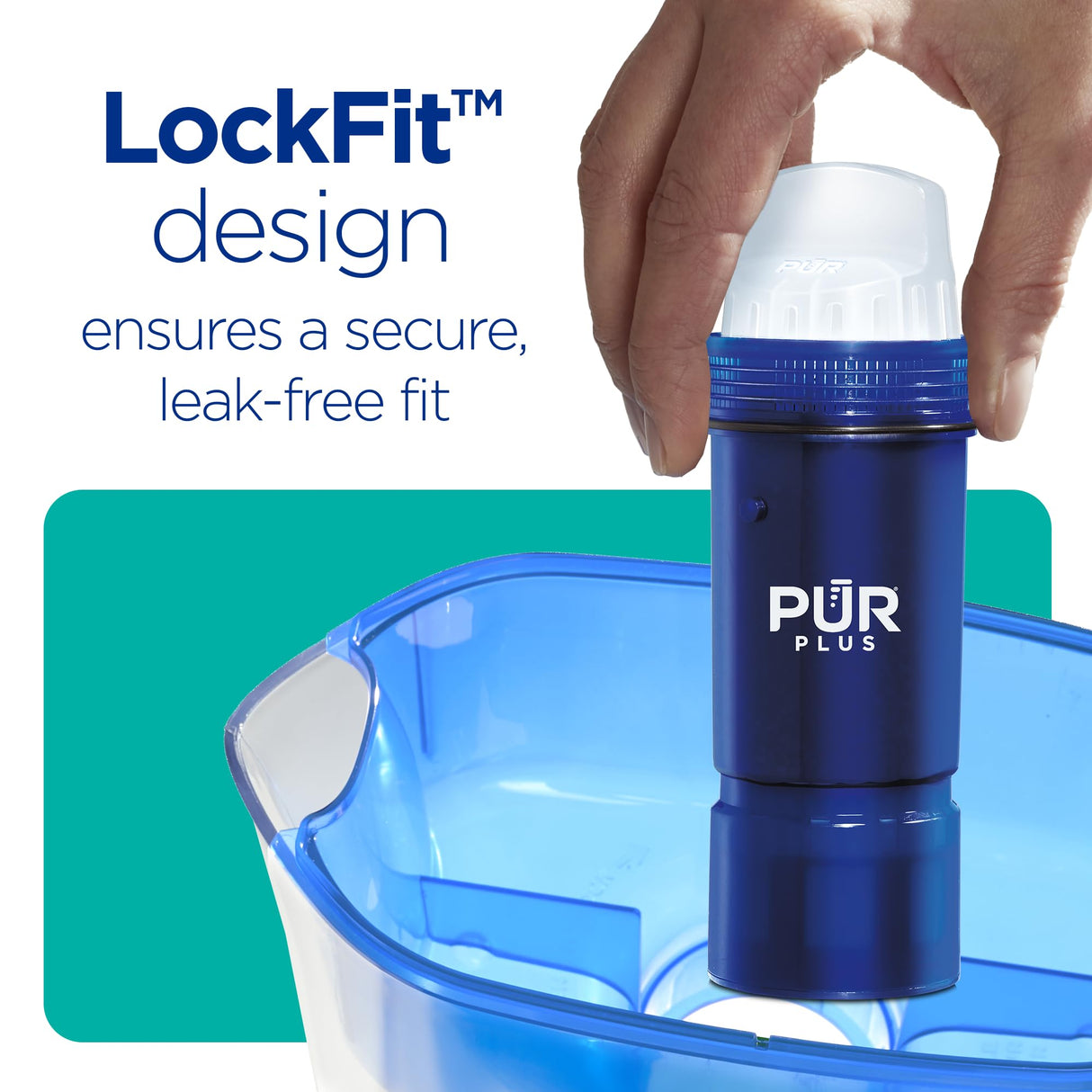 PUR Plus Water Filter Replacement for Pitchers & Dispensers, 6-Month Supply, 3 Count, Blue (PPF951K3)