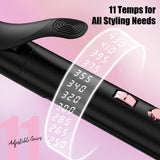 FARERY Long Barrel Curling Iron 1 1/4 inch, 1.25 Inch Curling Iron for Long Hair, Infused Argan Oil & Keratin, Lasting Styling, 11 Adjustable Temp, Include Clips & Silicone Pad
