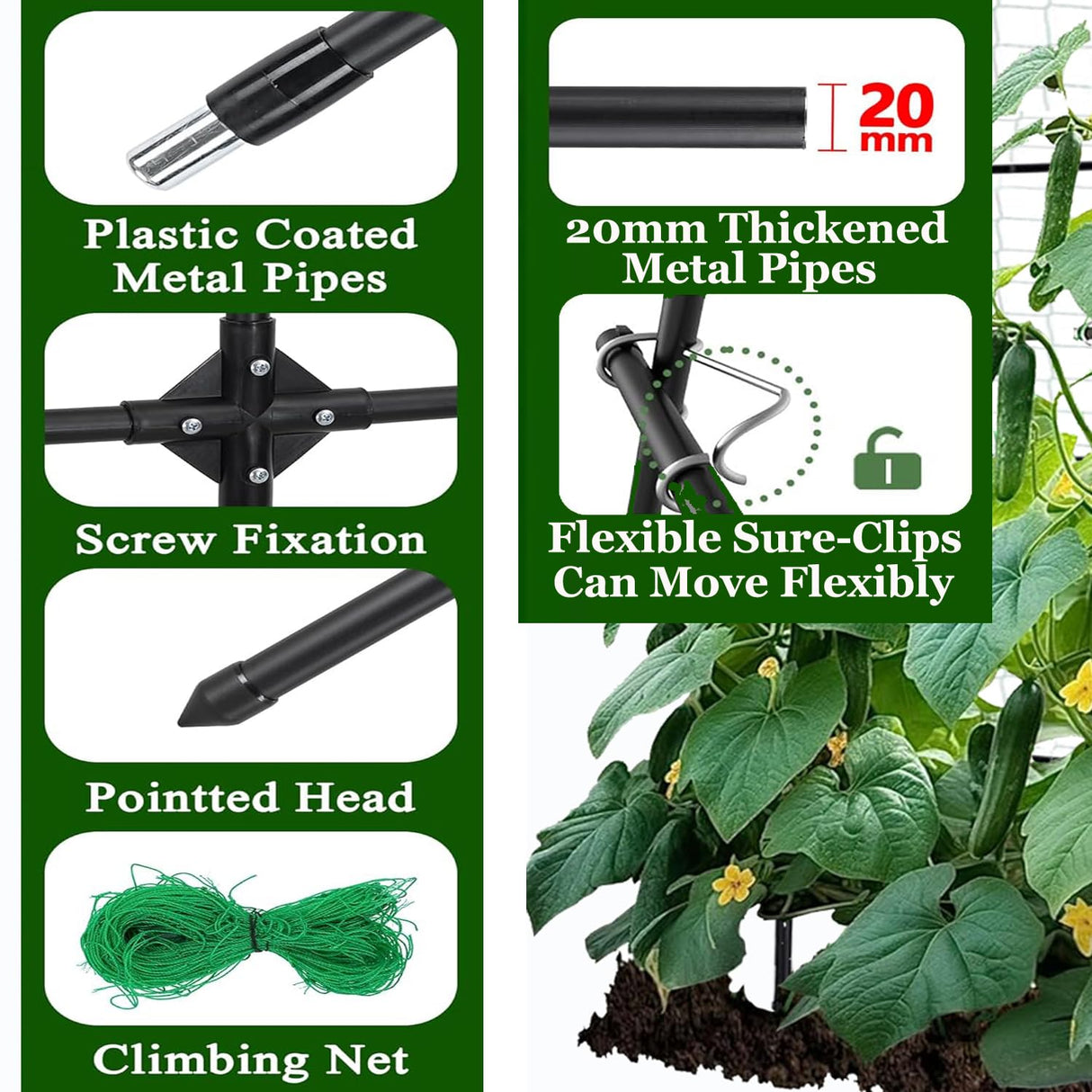 80 Inch Tall Garden Arch Trellis for Climbing Plants Outdoor, Grape Trelli Metal Vine Plants Support Flower Vegetable Tomato (Black, 33" L x 33" W x 80" H - Arch Trellis)
