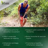 N'More Avocado Soybean Unsaponifiables Joint Health Supplement 400 mg, Non-GMO, Dairy, Gluten & Shellfish Free, 60 Day Supply, One Capsule Per Day